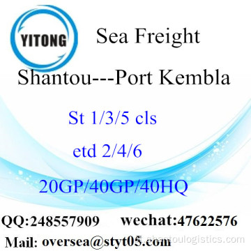 Shantou Porto Mar transporte de mercadorias para Port Kembla